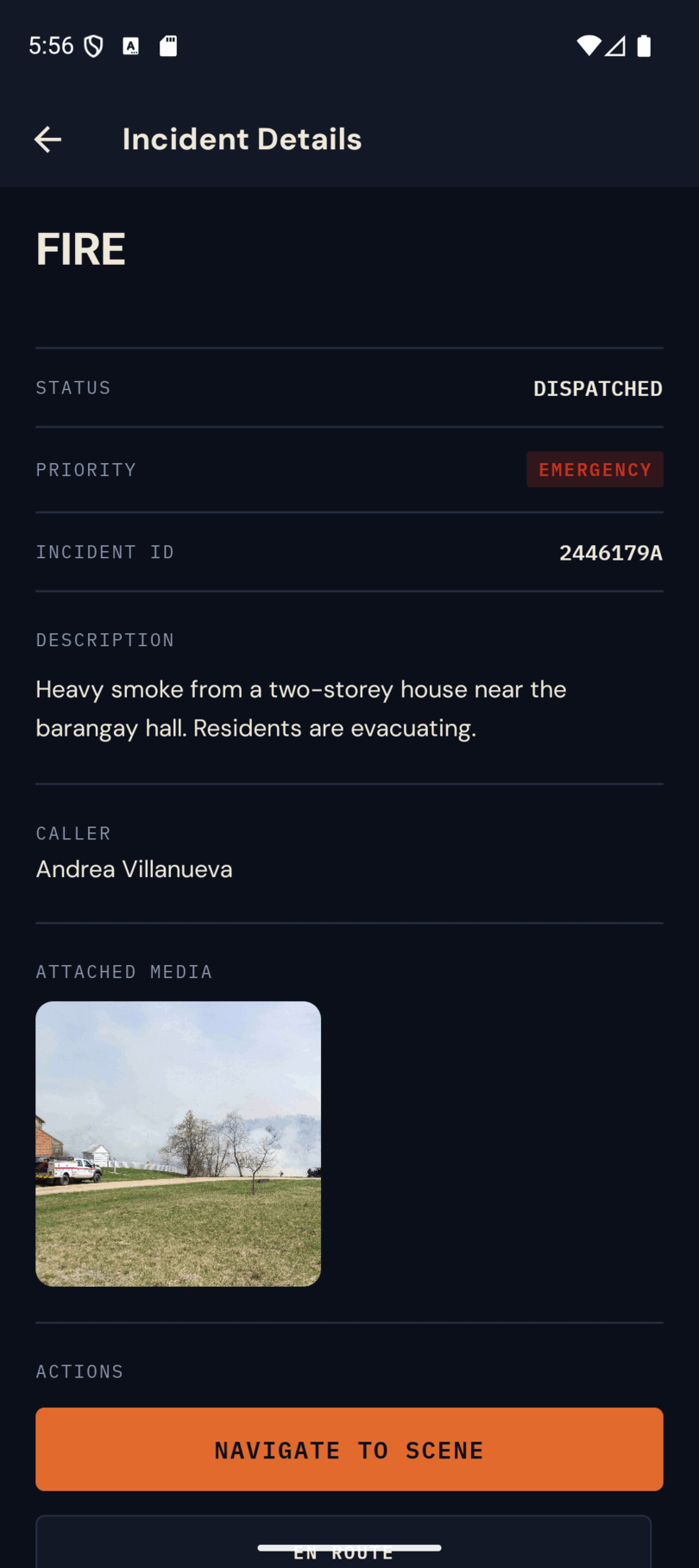 Incident details